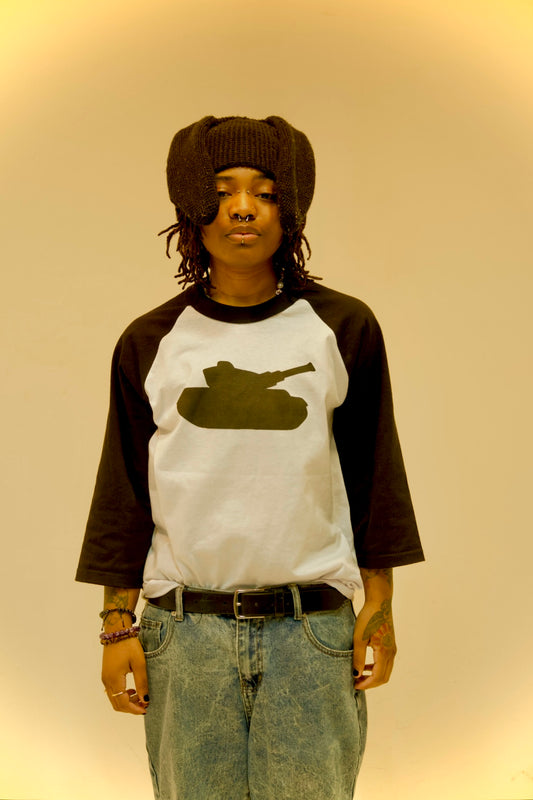 WAR STAMPED BASEBALL TEE